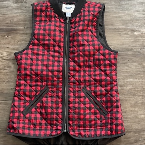 Old Navy Women’s Buffalo Plaid Quilted Vest XS NWOT - Picture 4 of 7
